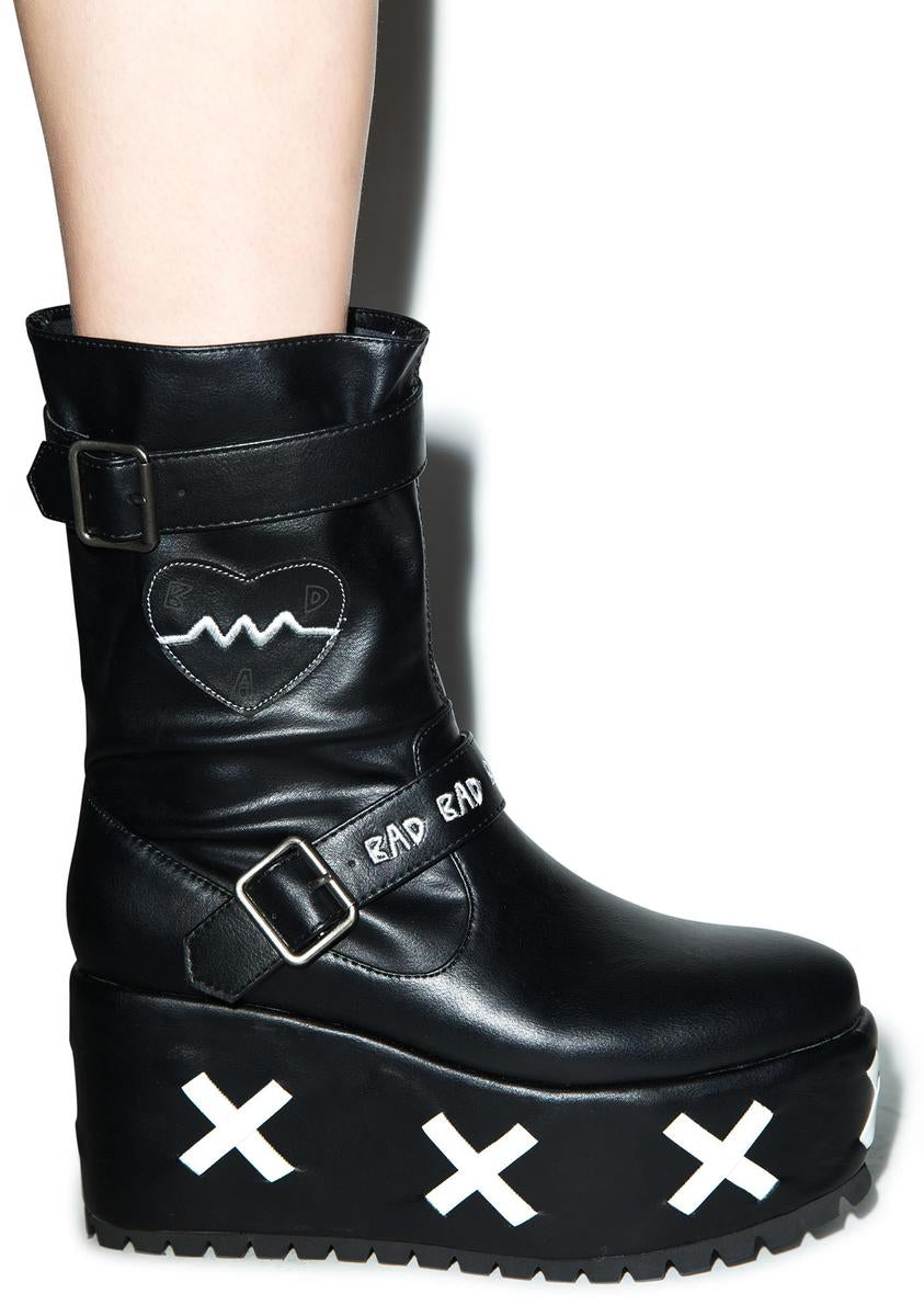 x Chocomoo Yuka Platform Boots Dolls Kill x Y.R.U.,New Products : American Fashion Style Bags On Sale