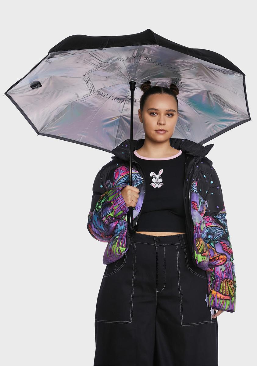 Iridescent Unbelievabrella Reverse Closing 48" Arc Umbrella ShedRain,New Products : American Fashion Style Bags On Sale Iridescent Unbelievabrella Reverse Closing 48" Arc Umbrella ShedRain,New Products : American Fashion Style Bags On Sale