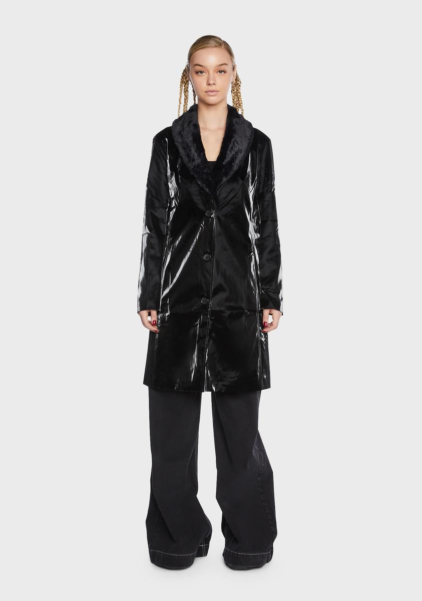 Larsa Patent Trench Coat BY DYLN,New Products : American Fashion Style Bags On Sale