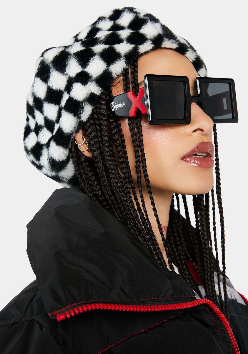 Boxy Tic Tac Toe Sunglasses Bésame,All Products : American Fashion Style Bags On Sale