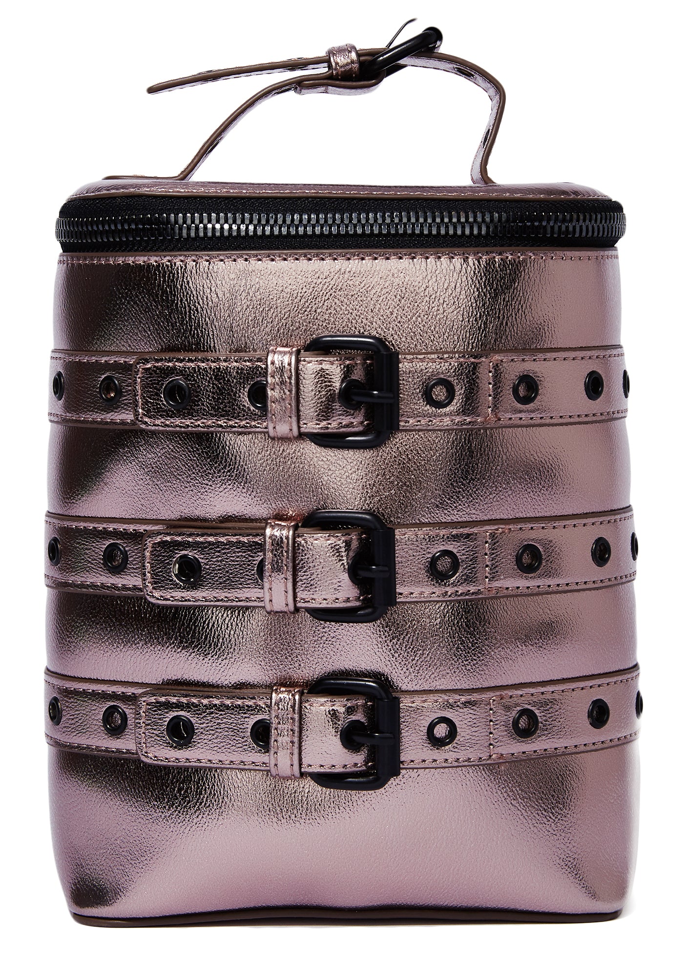Metallic Buckle Down Backpack – Dolls Kill display picture 2