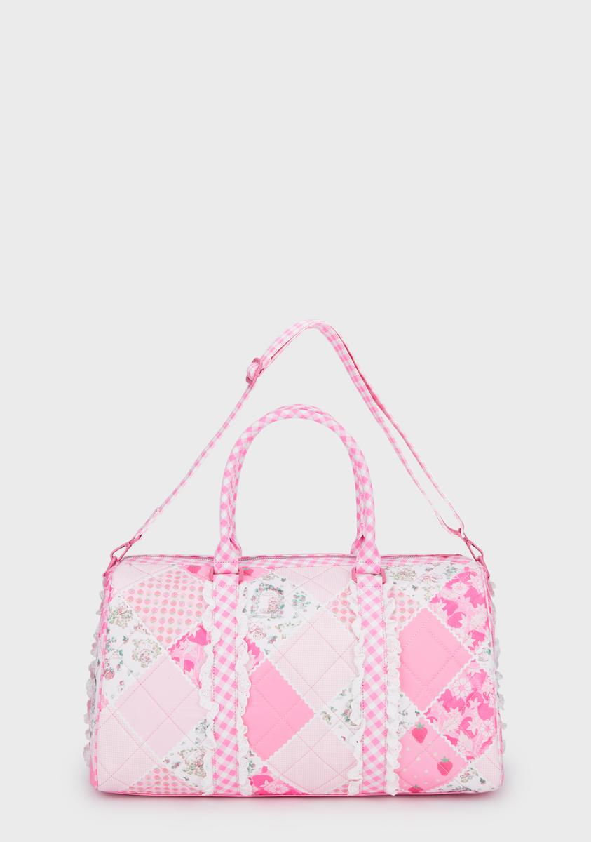 Dolls Kill X Strawberry Shortcake Quilted Weekender Bag - Pink