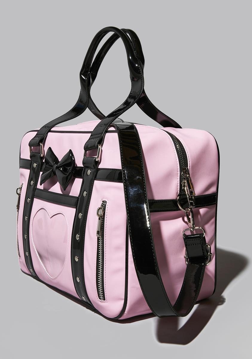 pink weekender bag