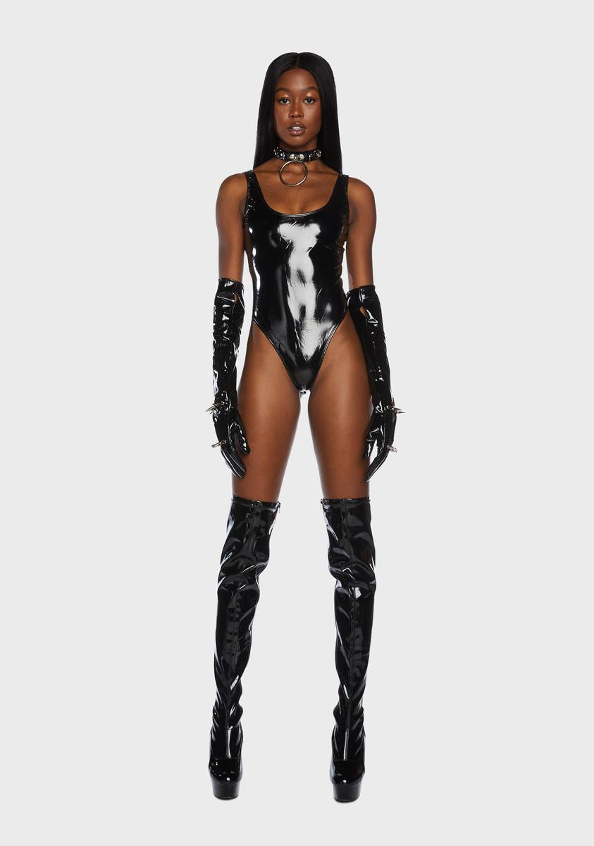 Feel It Out Vinyl Bodysuit