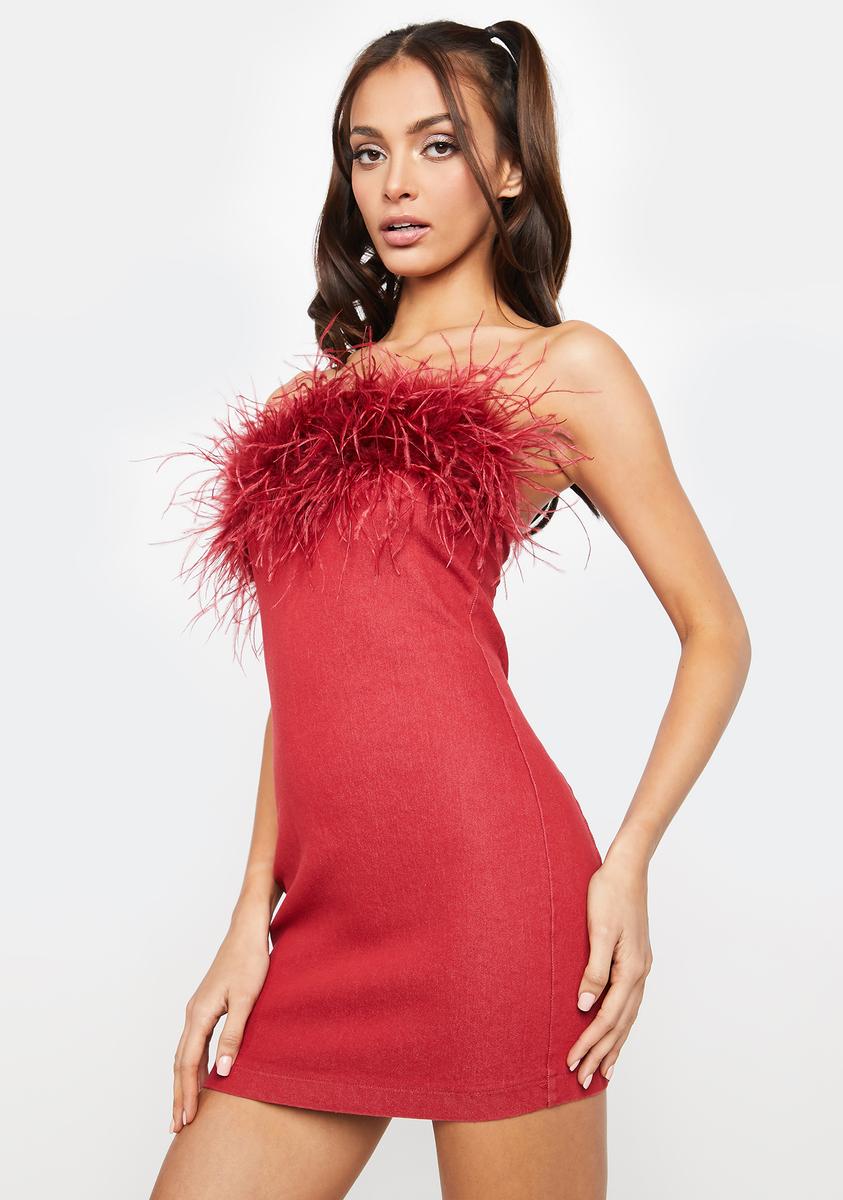 melt the lady wide fur mini dress - メルカリ