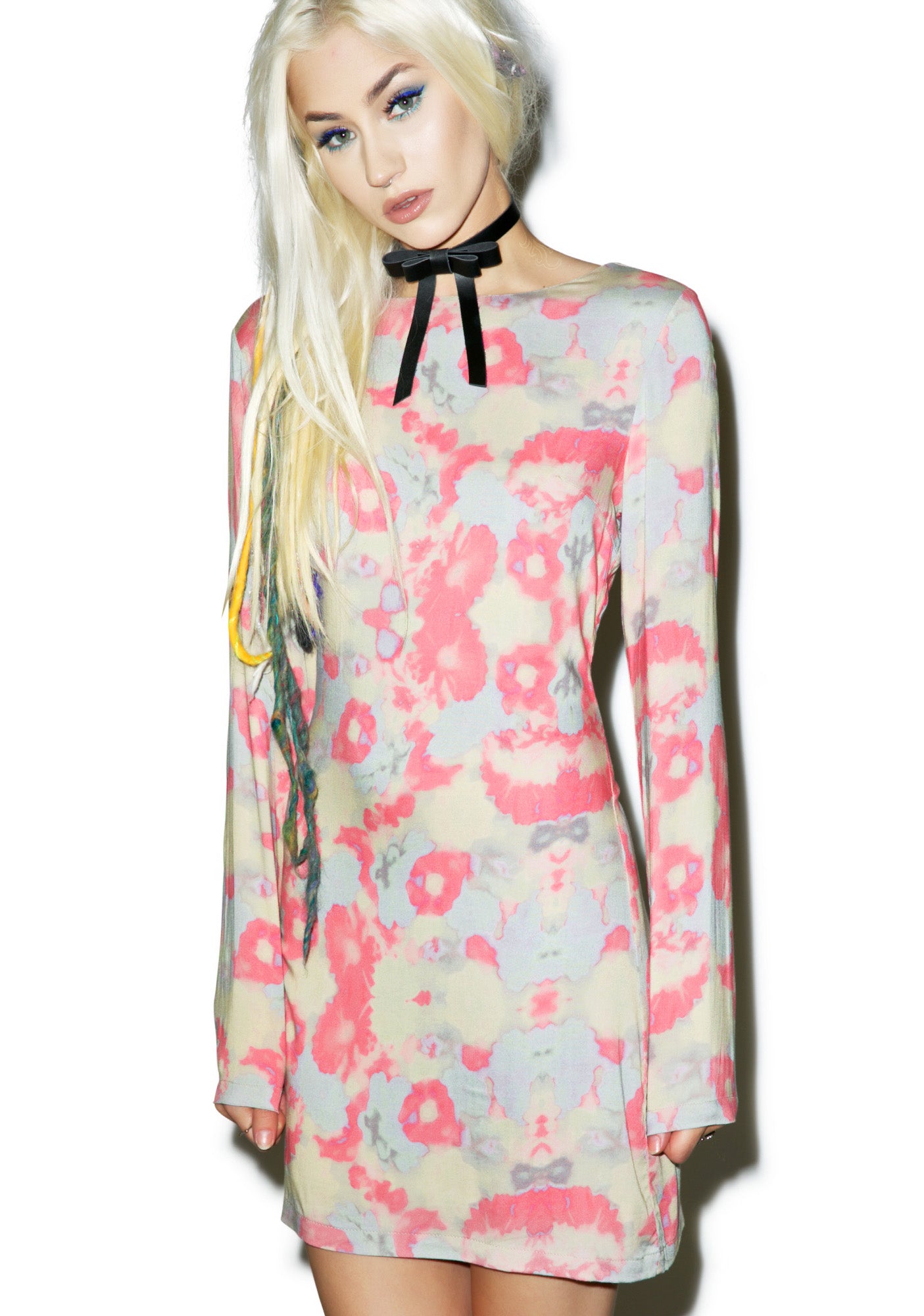 Noni Melted Flower Dress – Dolls Kill