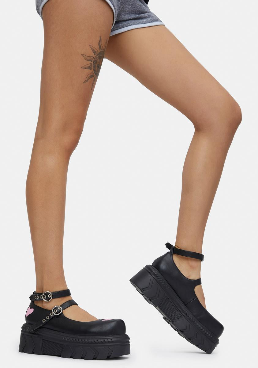 Koi Footwear A Warrior's Heart Stomper Platform Mary Janes – Dolls