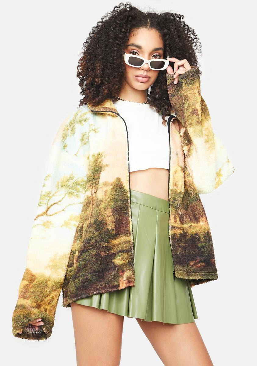 Borg Scenic Zip Up Jacket NGOrder,All Products : American Fashion Style Bags On Sale