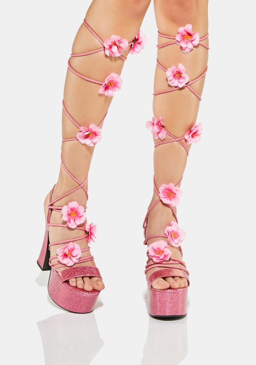 靴 burlesque Sugar Thrillz Floral Brocade Platform Boots – Dolls Kill