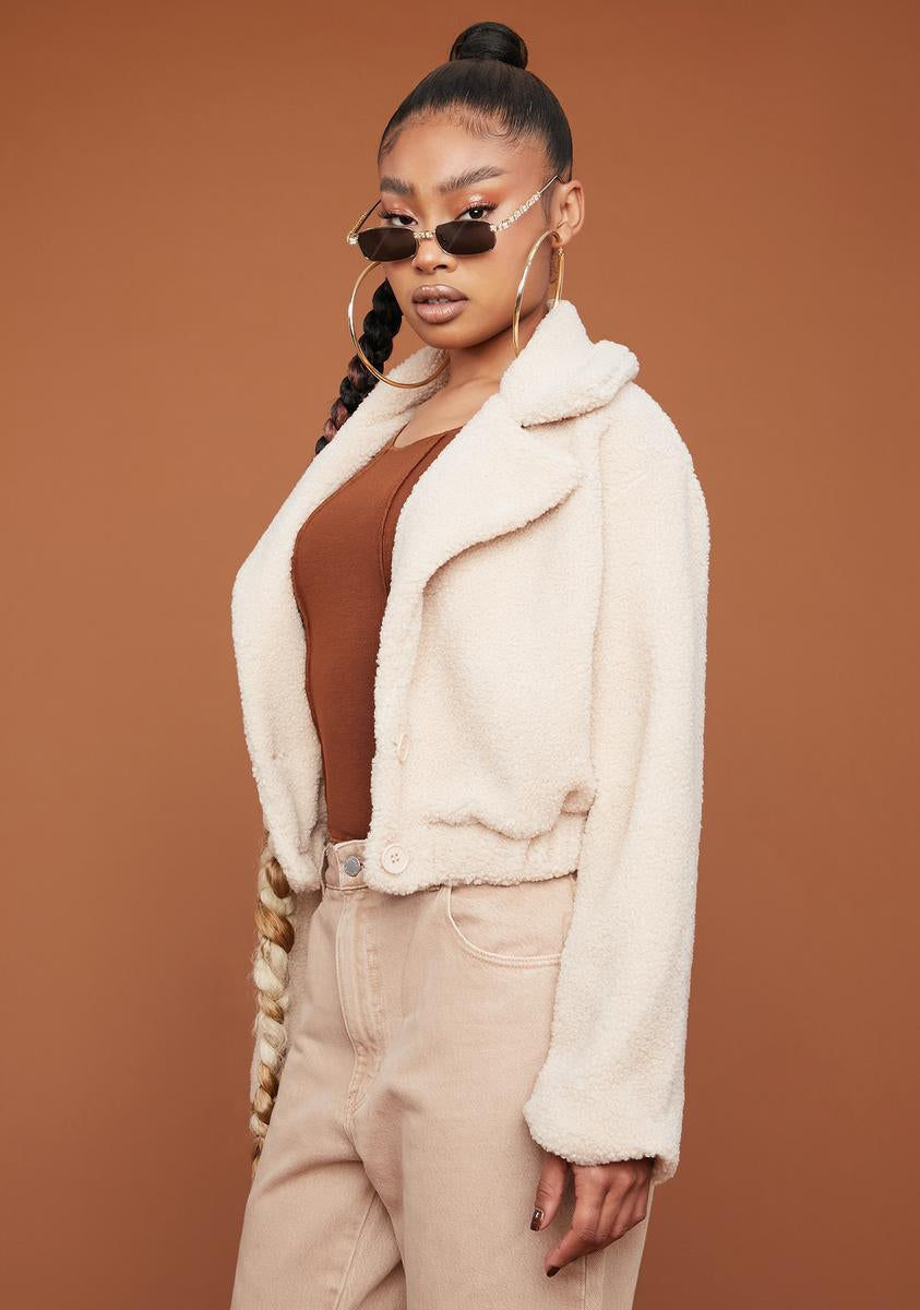 Mocha It´s A Mood Teddy Moto Jacket,Specials : American Fashion Style Bags On Sale