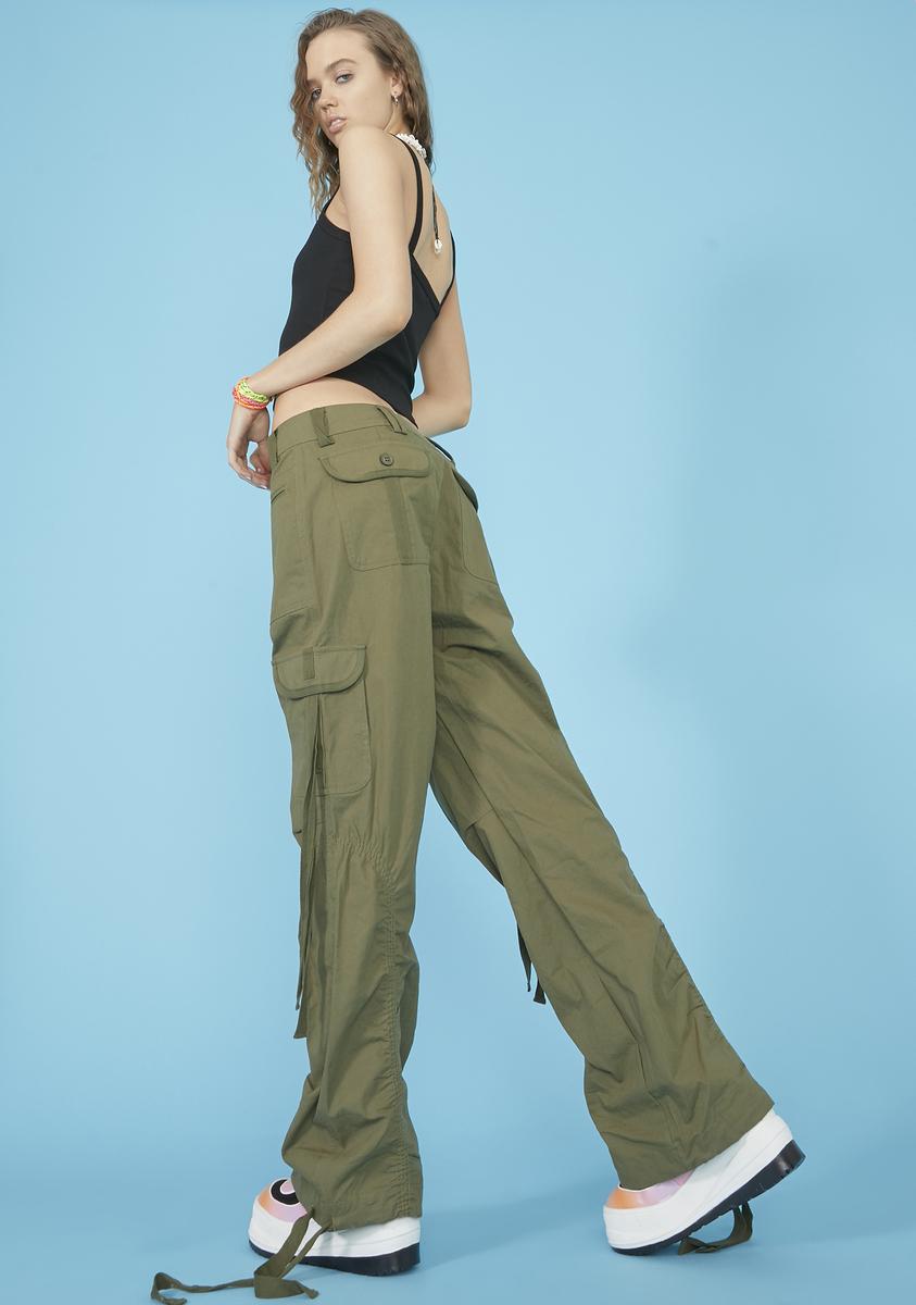 Delia's Baggy Skater Cargo Pants - Olive Green – Dolls Kill