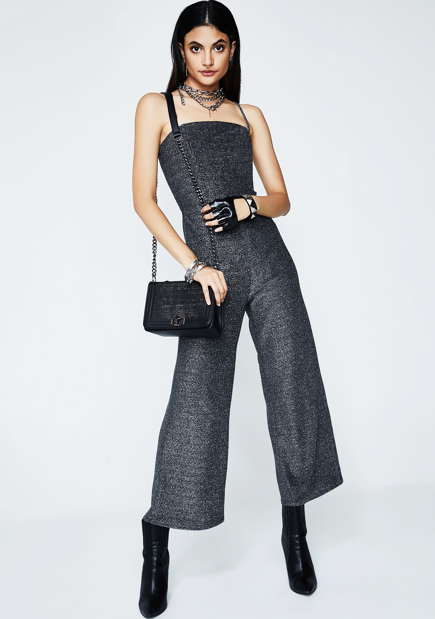 Glamybabes Casual non-stretch drawstring jumpsuit main image 0