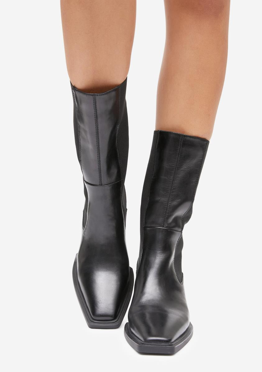 Vagabond Leather High Shaft Chelsea Boots - Black – Dolls