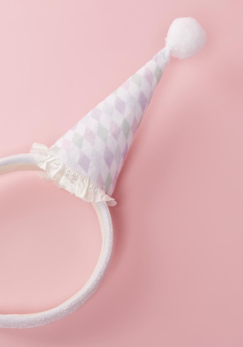 Party Hat Pom Pom Headband White Dolls Kill