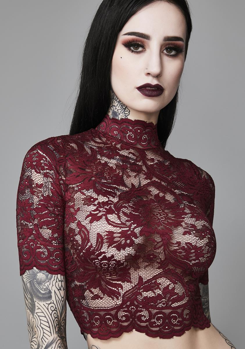 Ominous Trance Lace Top Widow,New Products : American Fashion Style Bags On Sale