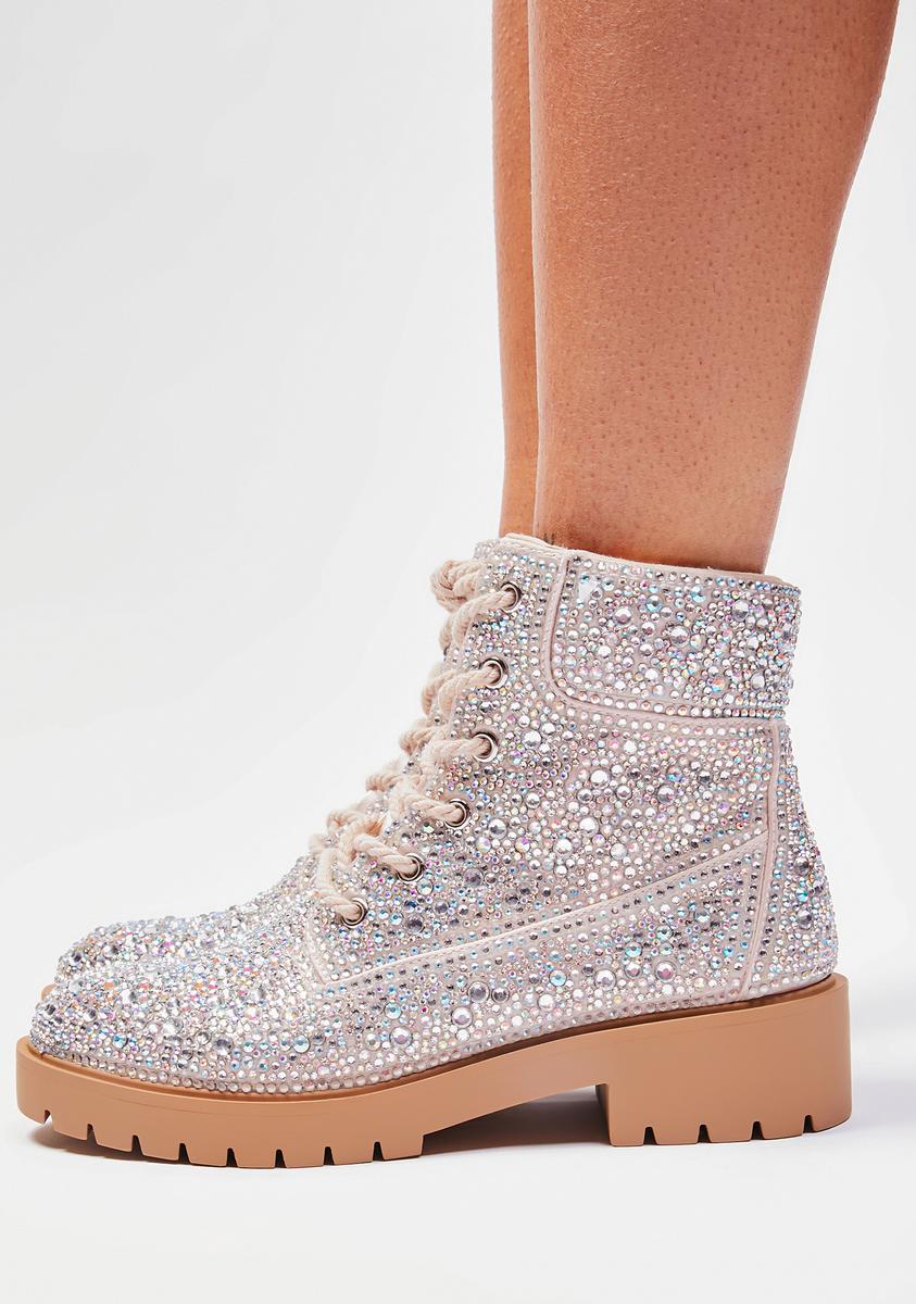 Rhinestone Hudson Combat Boots Betsey Johnson,Specials : American Fashion Style Bags On Sale