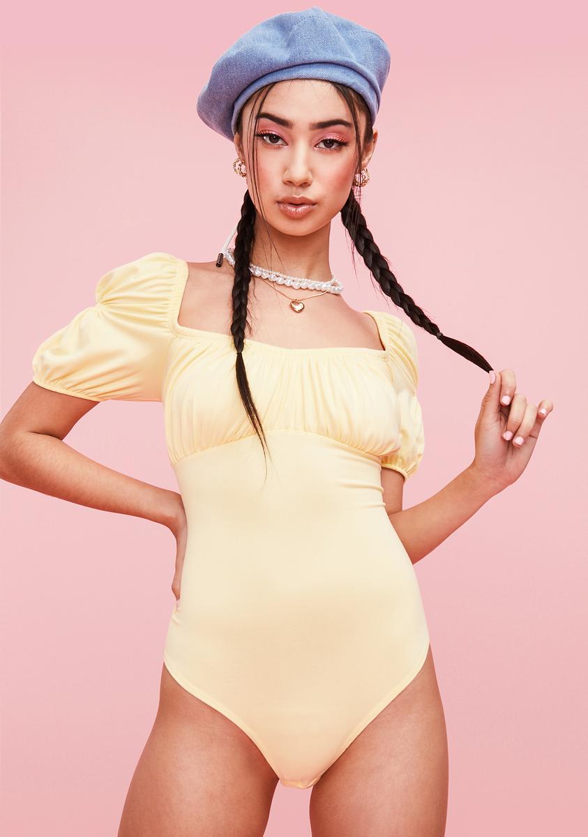 Sticking Together Ruched Bodysuit,New Products : American Fashion Style Bags On Sale