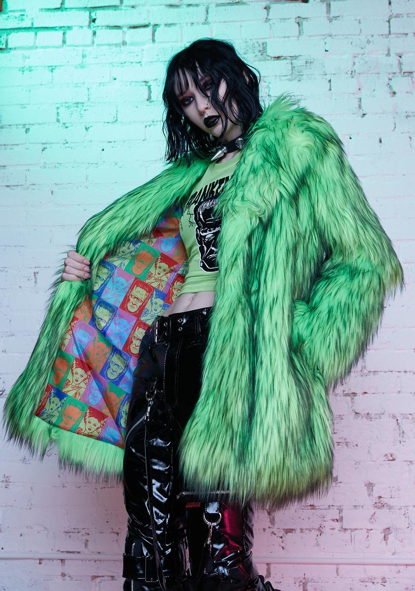 Wanted Dead Or Alive Faux Fur Jacket