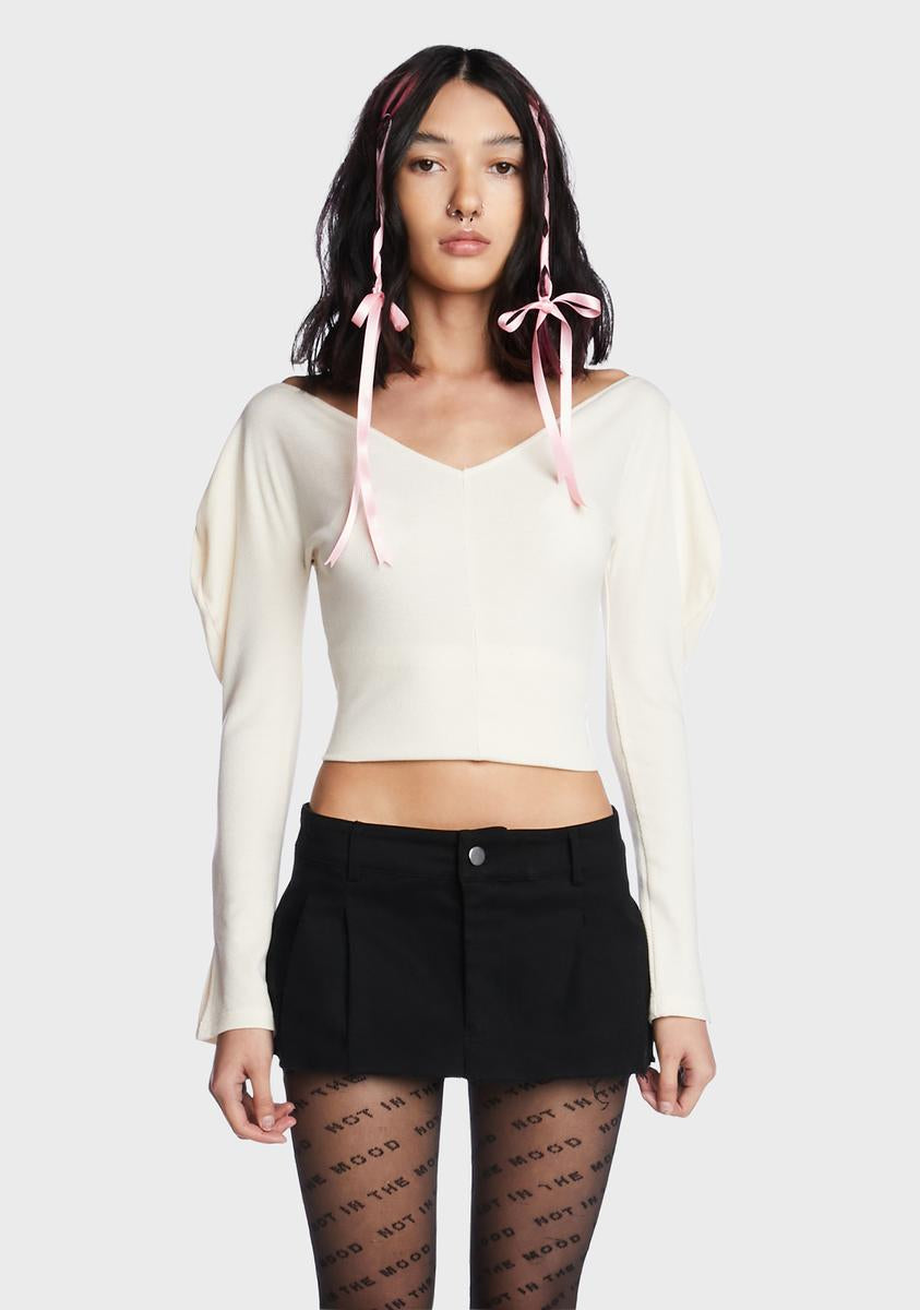 Simply In Love Balloon Sleeve Crop Top,New Products : American Fashion Style Bags On Sale Simply In Love Balloon Sleeve Crop Top,New Products : American Fashion Style Bags On Sale