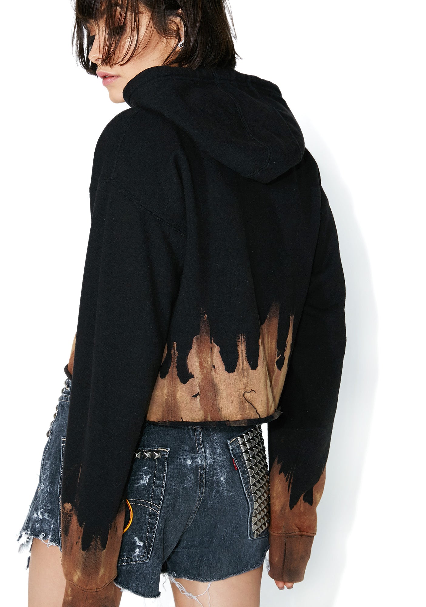 reworked nike crop sweatshirt