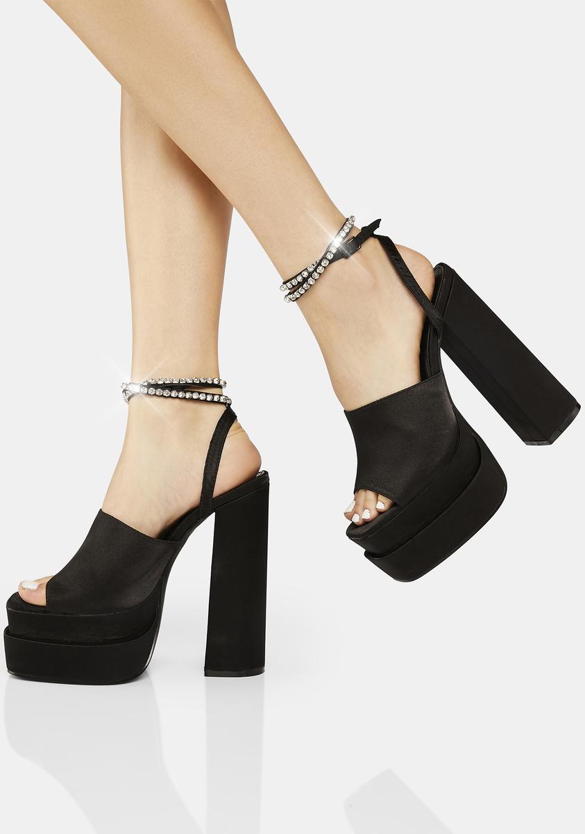 Black Lilibet Platform Heels Public Desire,All Products : American Fashion Style Bags On Sale