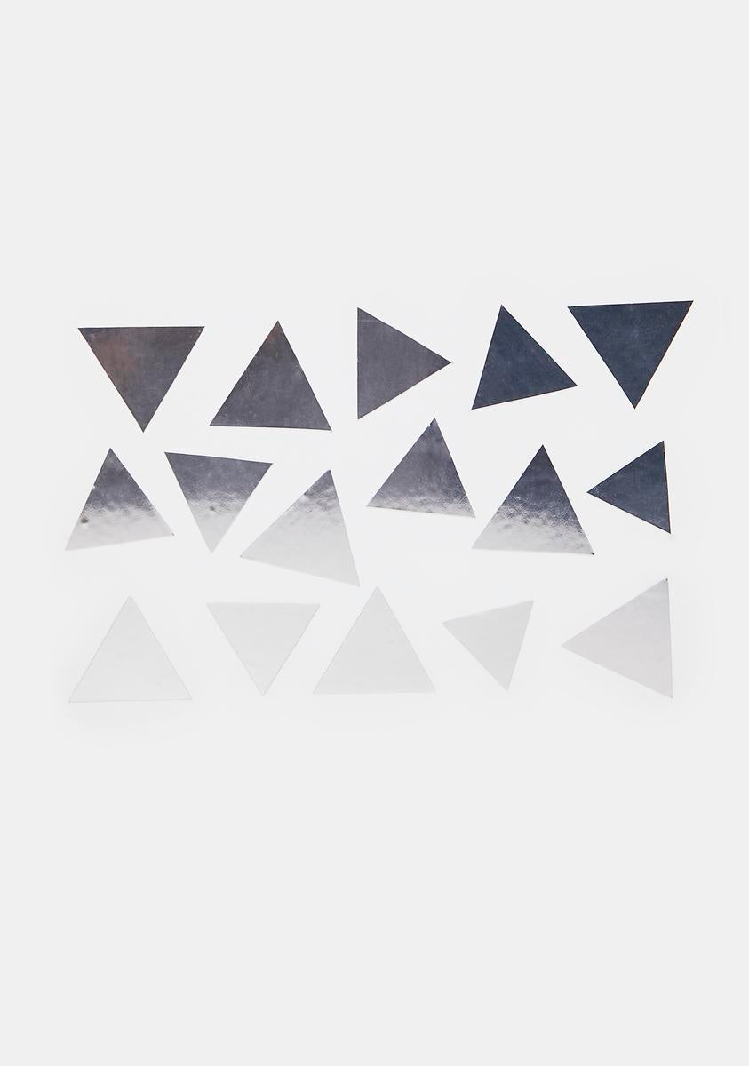 Silver Metallic Triangle Face & Body Stickers – Dolls Kill