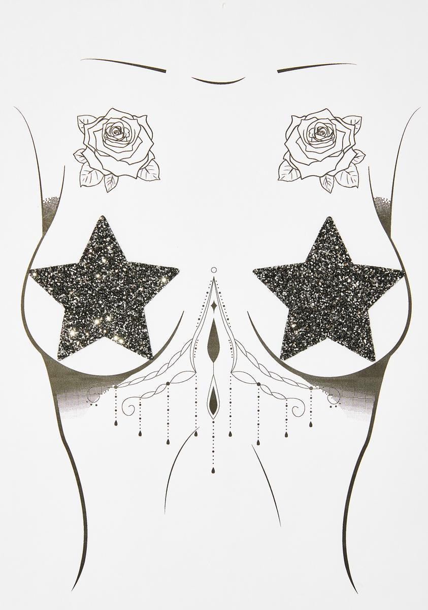 Midnight Super Sparkle Glitter Pasties