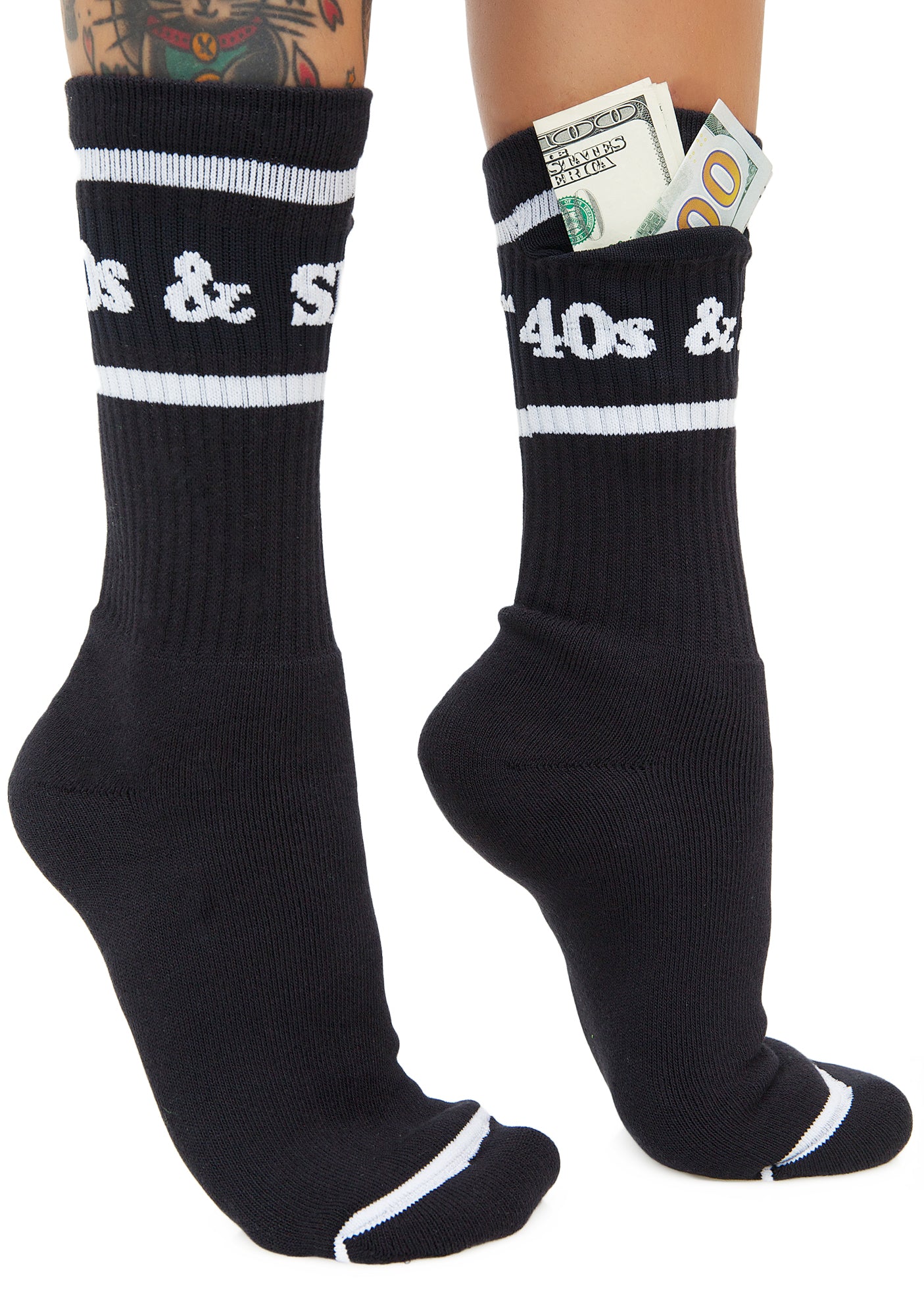 Socks Text Text Logo Pocket Socks – Dolls Kill