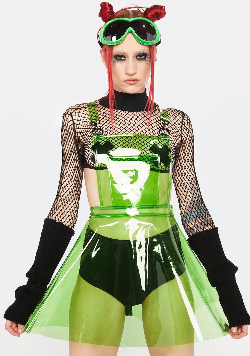Club Exx Clear PVC Overall Dress