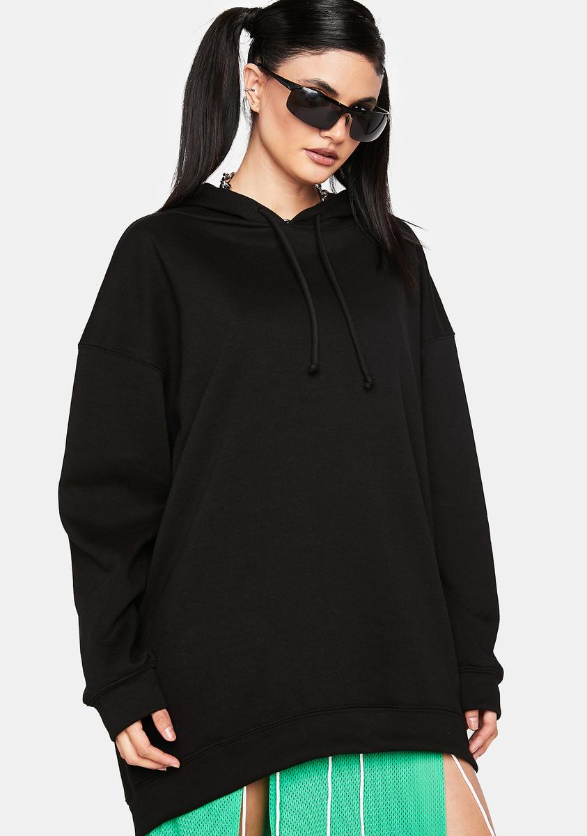 Oversized Hoodie Dress - Black Dolls Kill Oversized Hoodie Dress - Black Dolls Kill