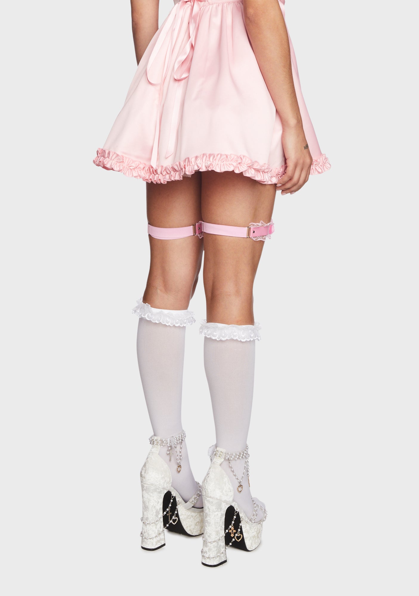 Rose Lace Garter Belts Pink Dolls Kill