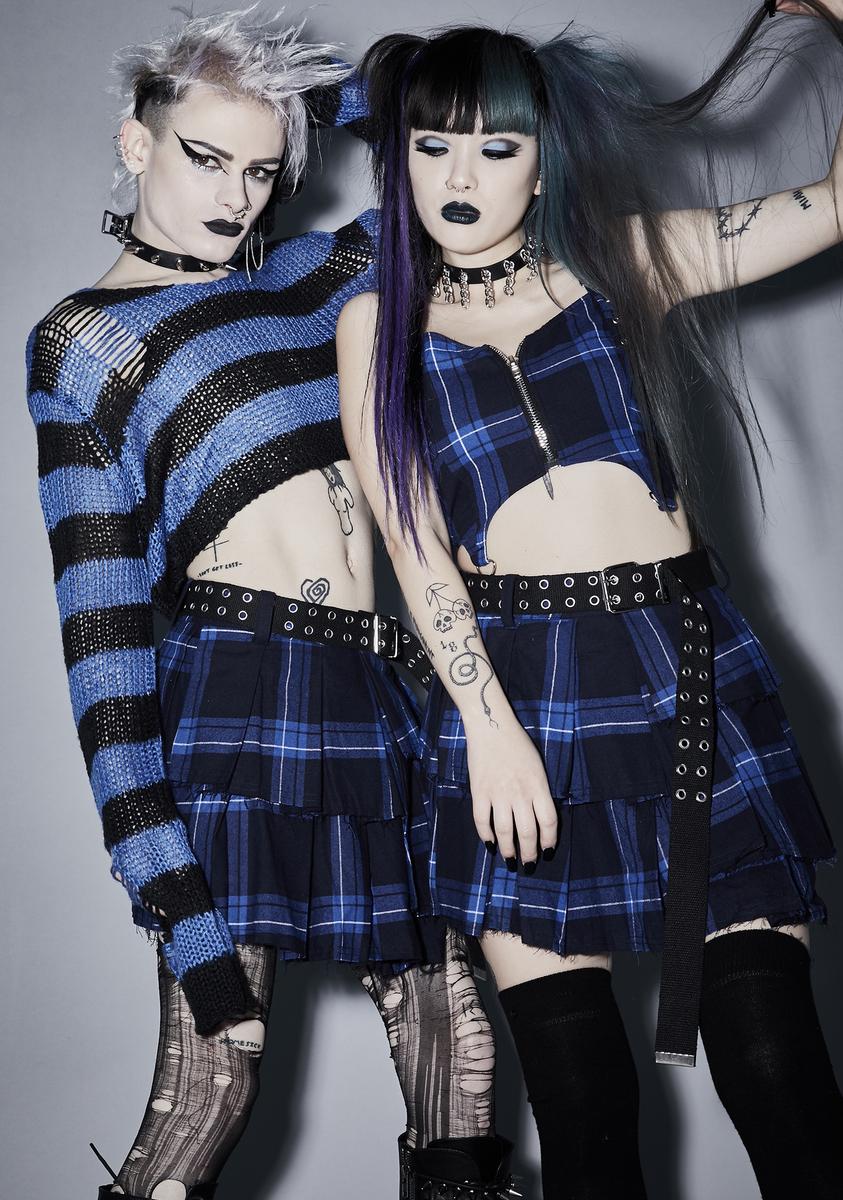 Dollskill blue plaid skirt outlet