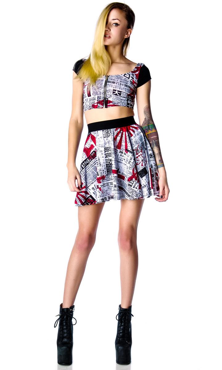 Japanese Printed Crop Top Lip Service,New Products : American Fashion Style Bags On Sale