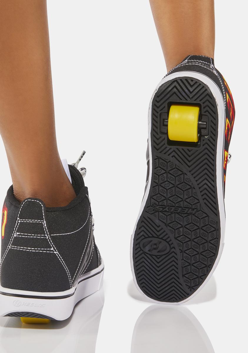 Heelys Flame Letter Print Mid Rise Sneakers – Dolls Kill