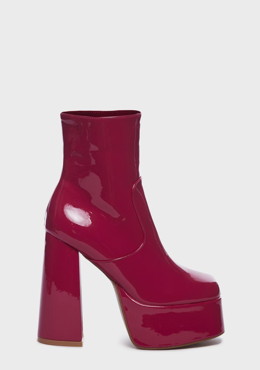 Kiss On Hold Patent Boots,Specials : American Fashion Style Bags On Sale