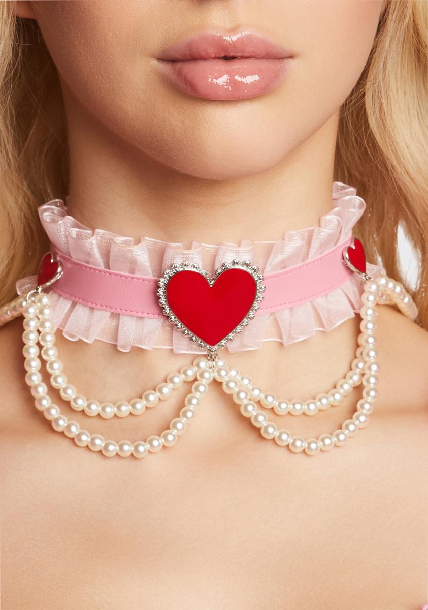 Pearl choker with charm Clearance