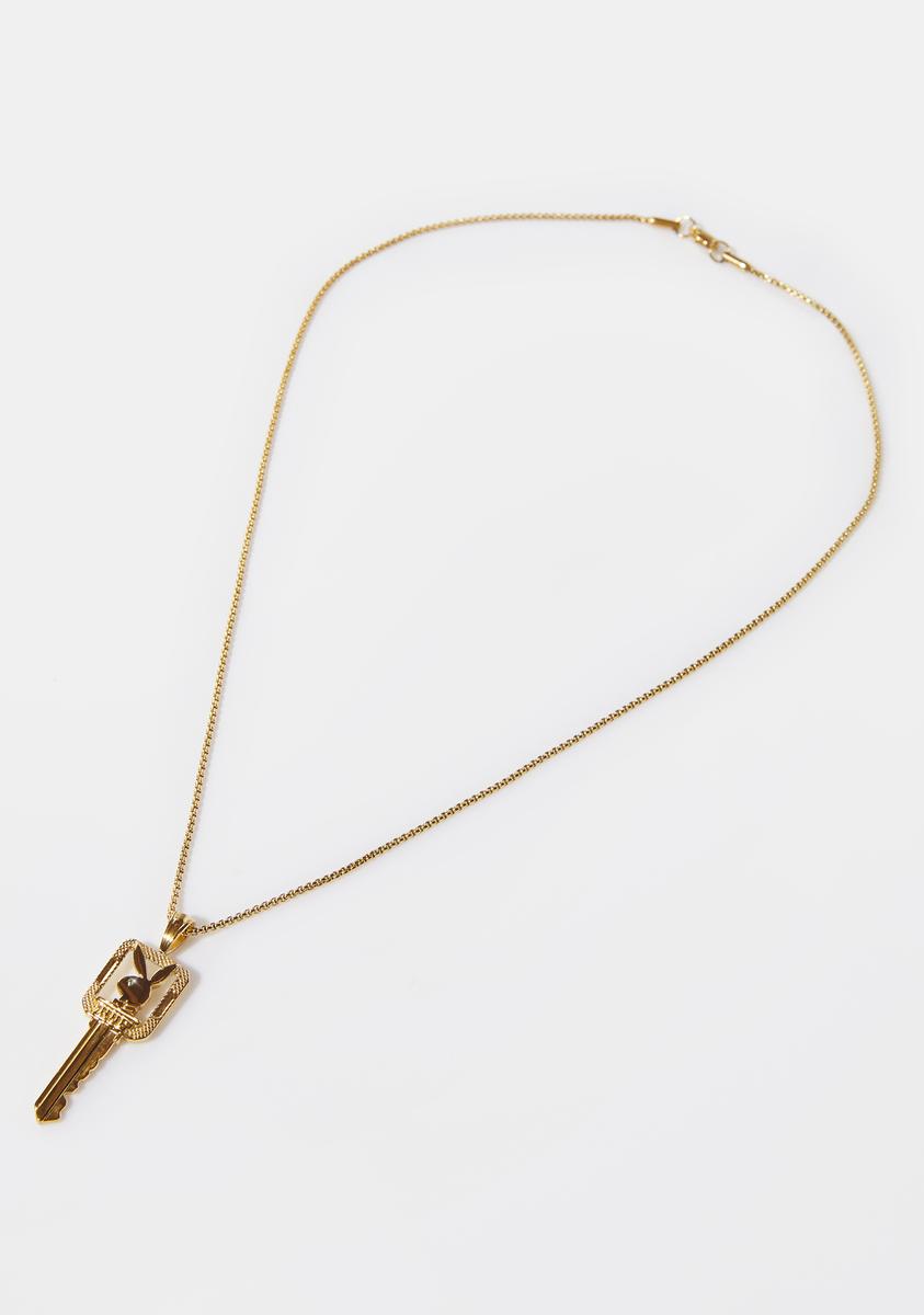 Playboy chain necklace gold Clearance