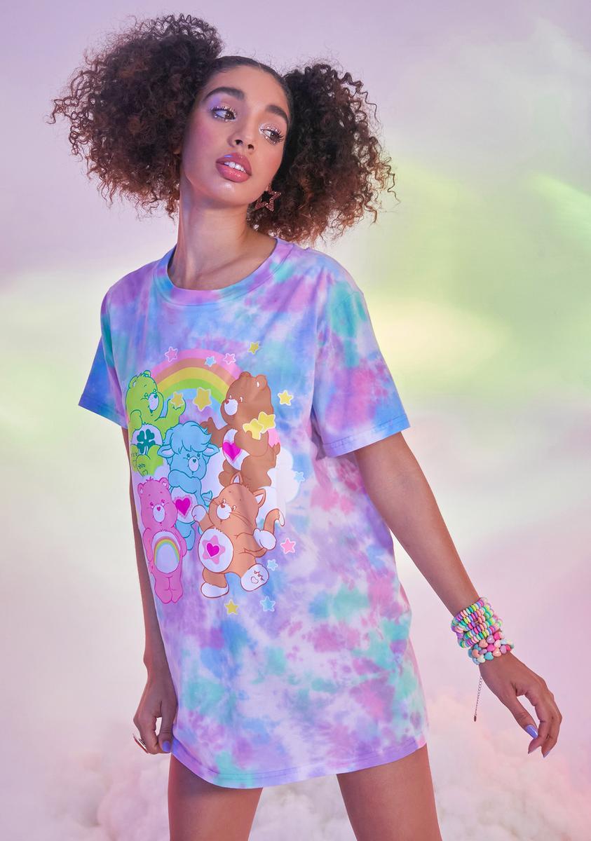 X Care Bears Tie Dye Short Sleeve Graphic Tee – Dolls Kill