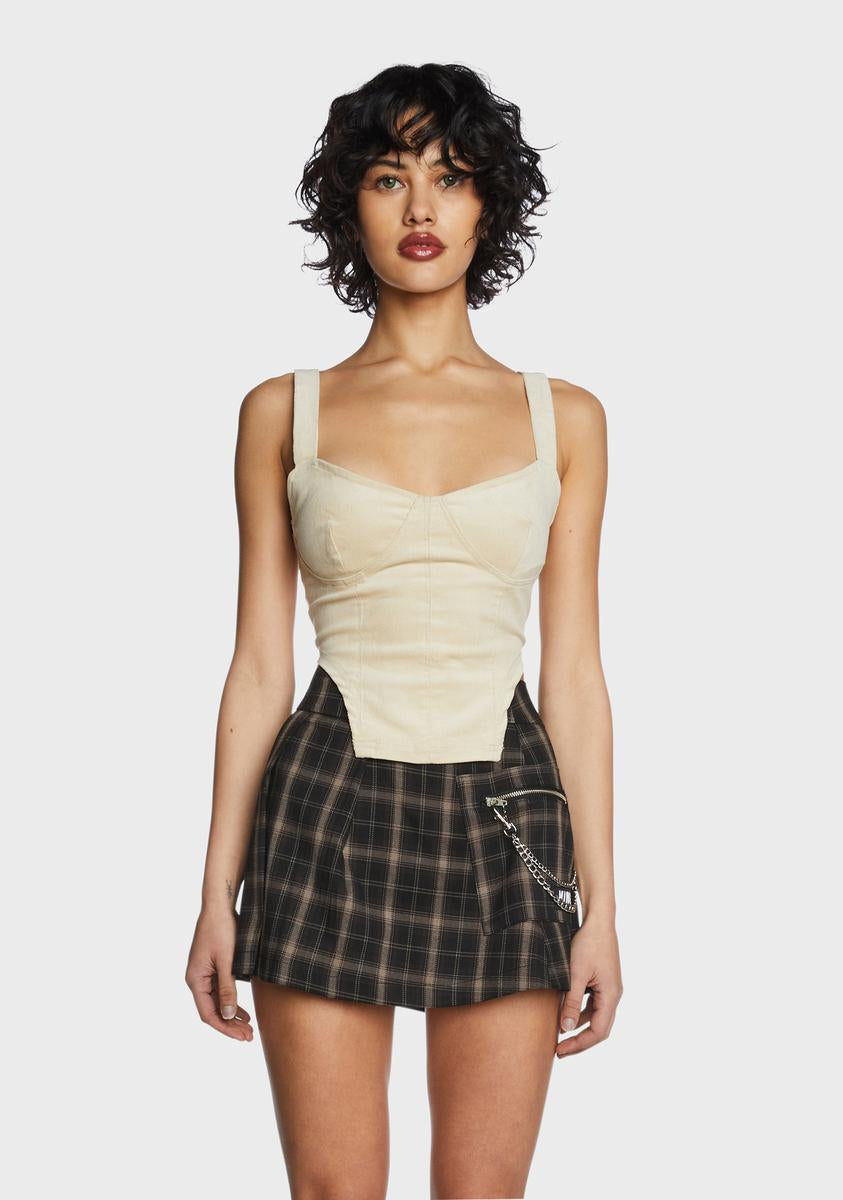 Bone Squared Hem Bustier Top Pretty Garbage,New Products : American Fashion Style Bags On Sale Bone Squared Hem Bustier Top Pretty Garbage,New Products : American Fashion Style Bags On Sale
