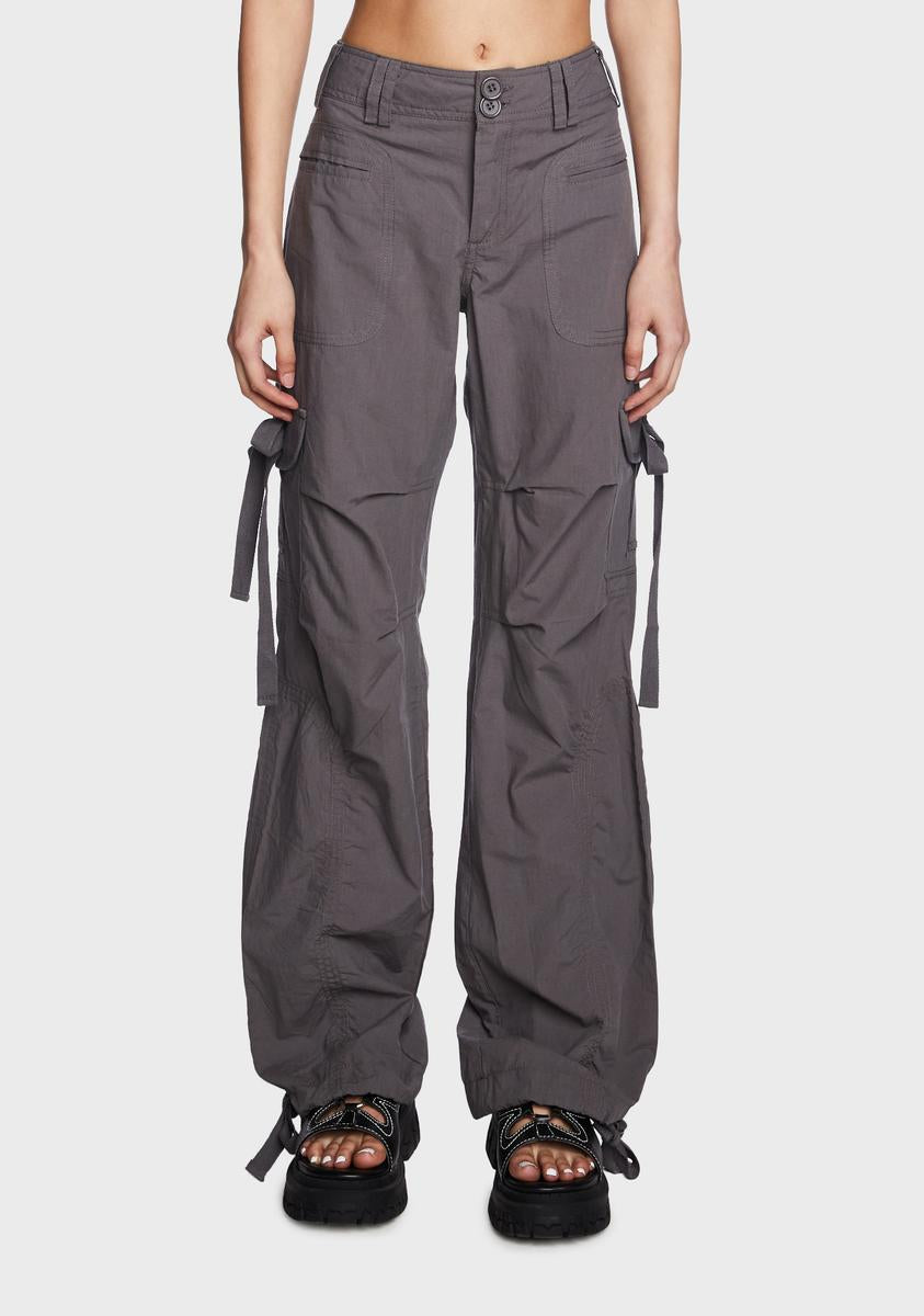 Delia's Baggy Skater Cargo Pants Gray Dolls Kill