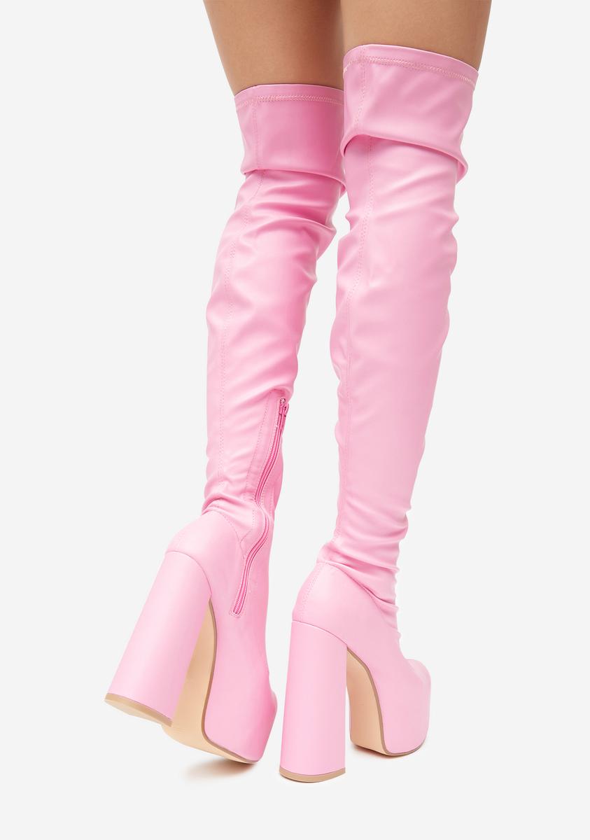 Lemon Drop by Privileged Pink Havasu Platform Boots – Dolls Kill