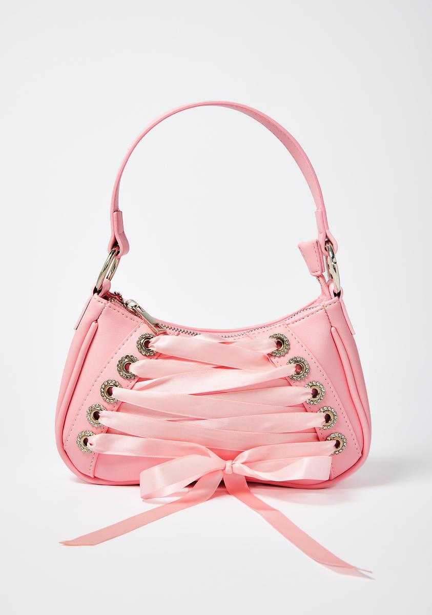 MILK Shiny Heart Bag in Pink - Bags and Purses - Lace Market
