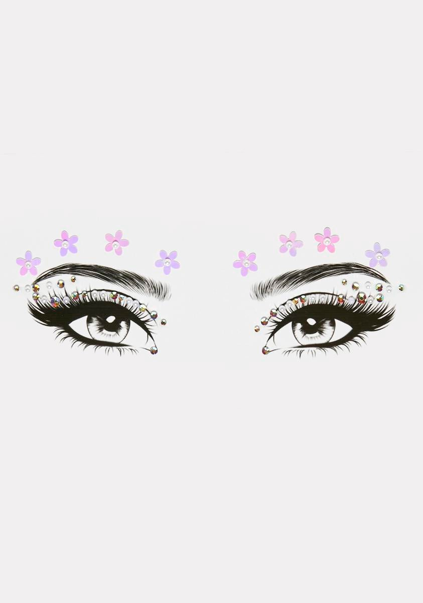 Daisy Gem Eye Face Jewels - Pink – Dolls Kill