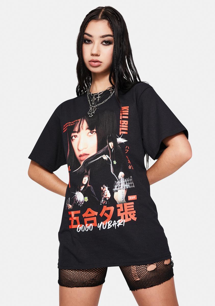 ハフ HUF KILL BILL キルビル GOGO YUBARI Tシャツ HUF x Kill Bill Gogo Yubari Black T-Shirt | Zumiez