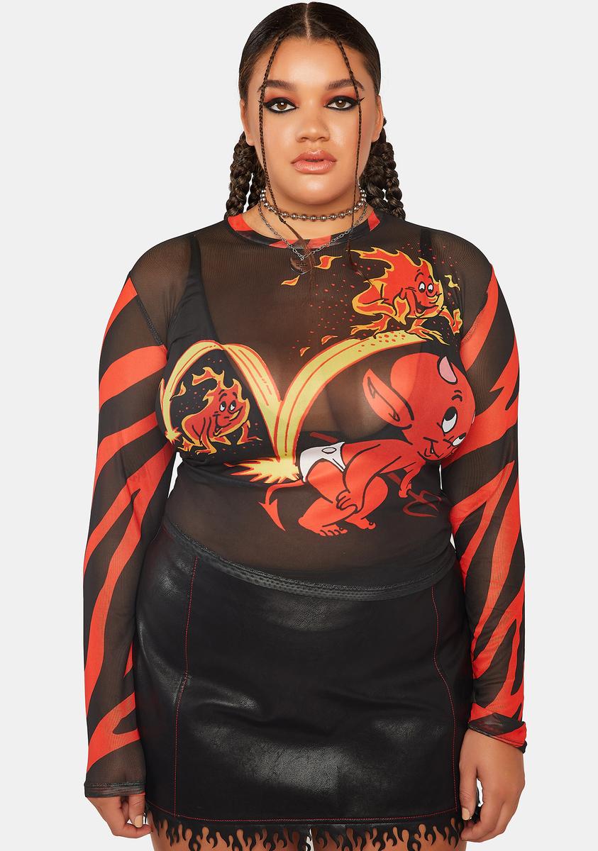 Plus Trusty Trident Long Sleeve Tee Dolls Kill x Hot Stuff Casper,New Products : American Fashion Style Bags On Sale