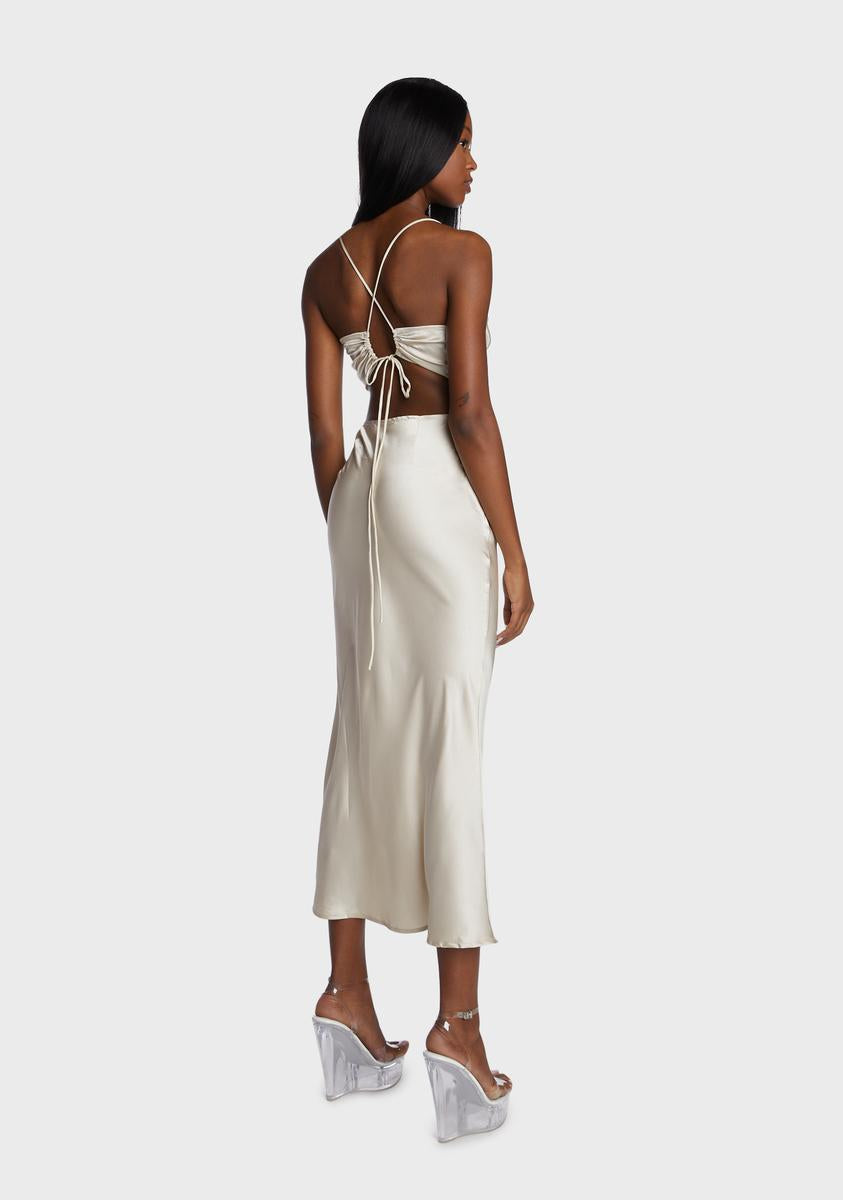 Champagne Like A Glove Midi Dress