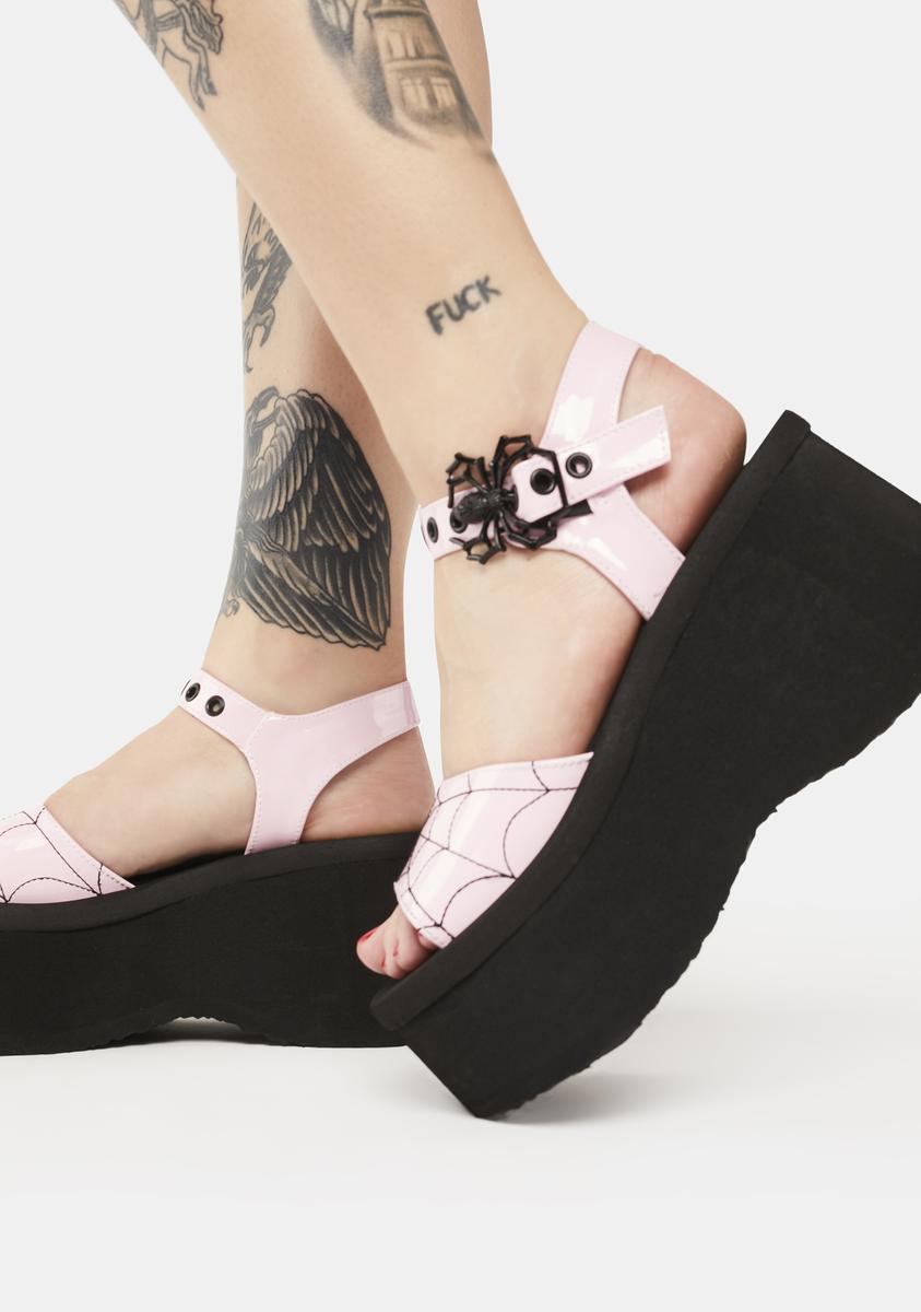 Pink Funn-10 Platform Sandals