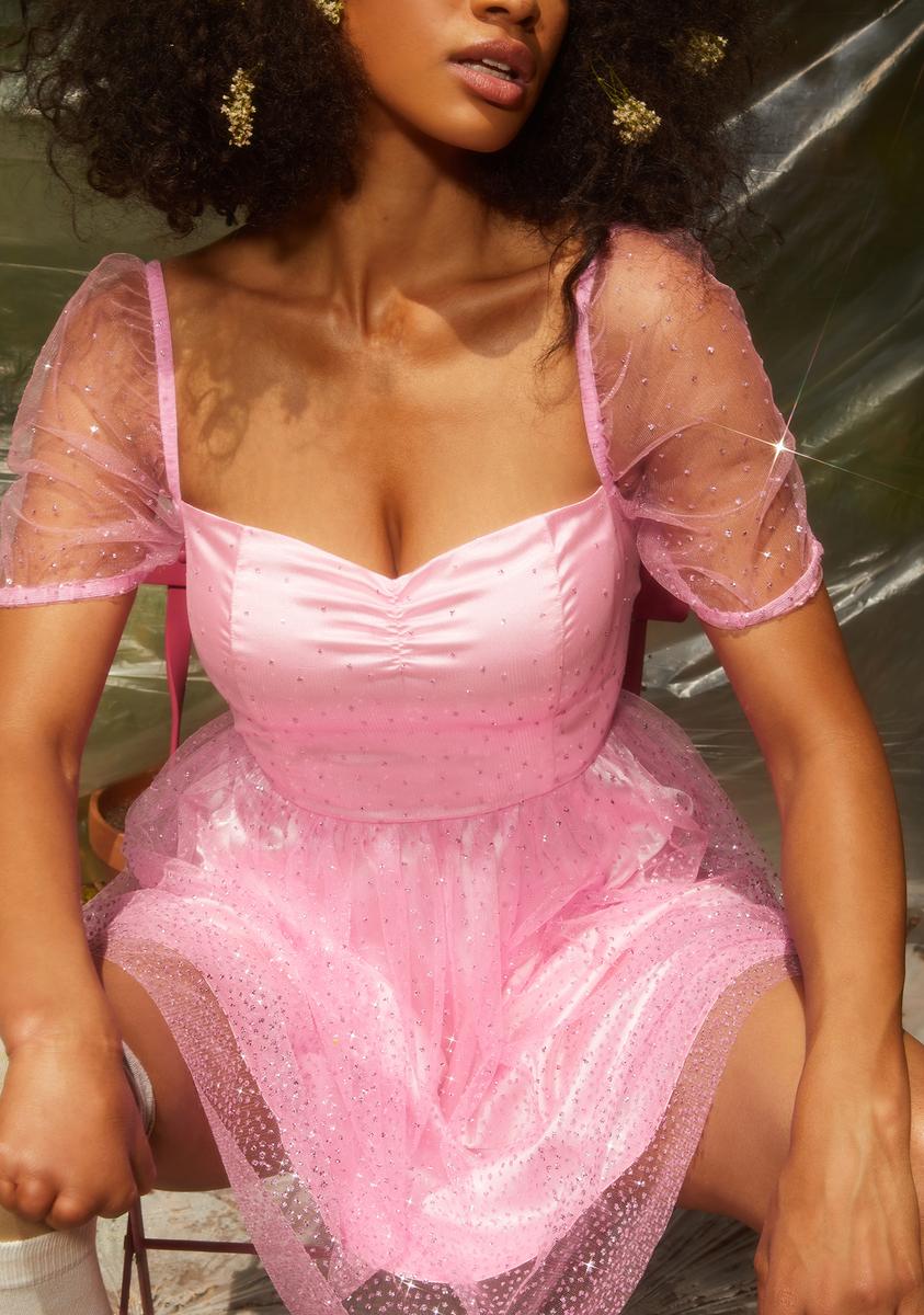 dolls kill sugar thrillz pink dress Sugar Thrillz Taffeta Corset Dress