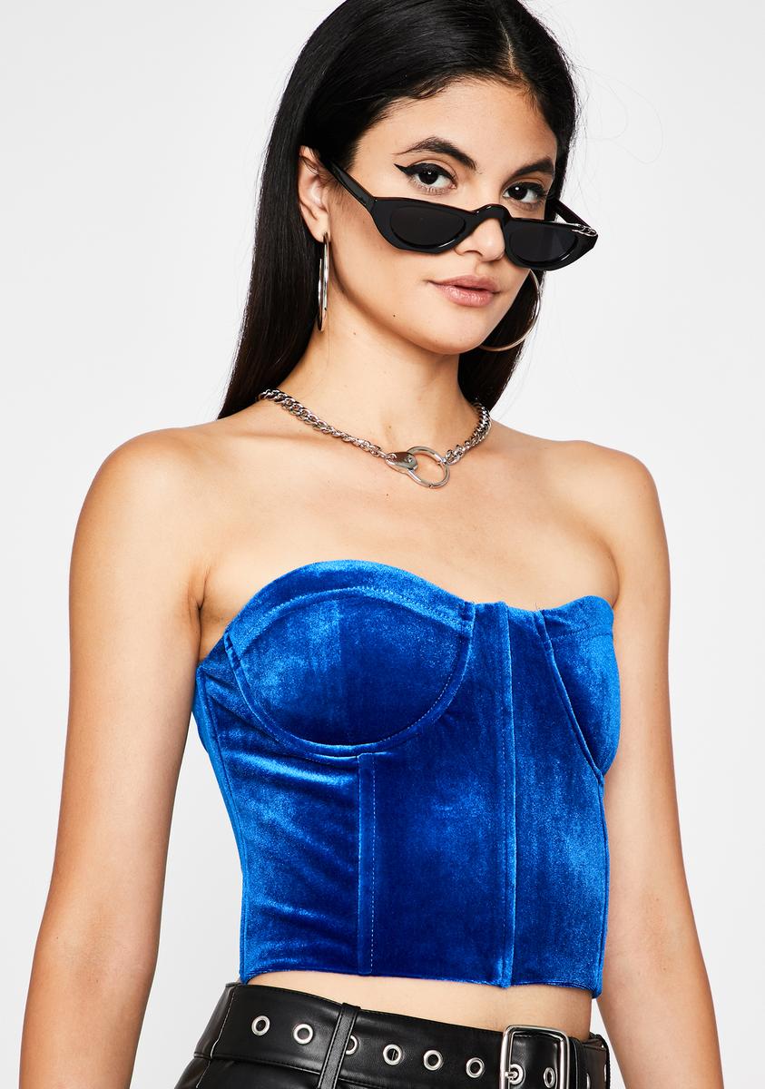 Royal blue bustier top 2025