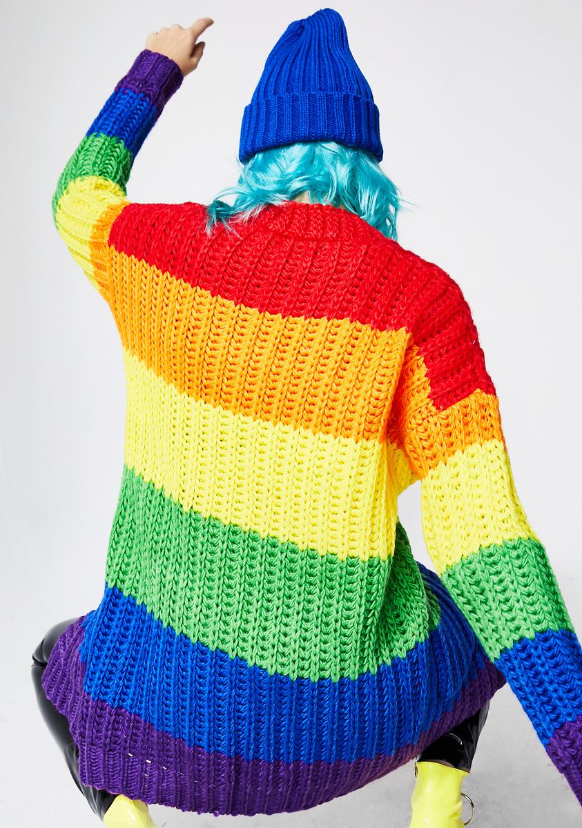Rainbow luv cardigan outlet